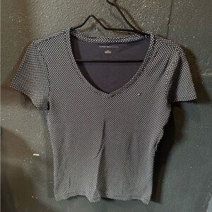 Tommy Hilfiger Dark Blue Polka Dot Fitted Short Sleeve Tee